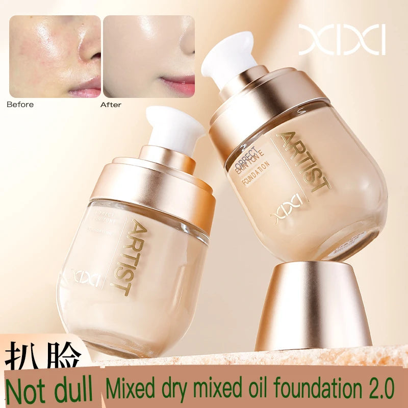 Make Up Xixi, Nourishing, Transparent, Holding, Liquid Foundation, Clear, Moisturizing, Concealer, Durable, Waterproof, Sweat