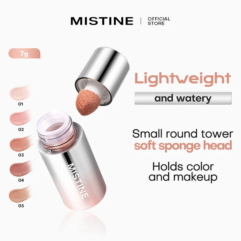 Mistine Thai Latte Liquid Blush 7g Translucent Natural Blending Makeup Smooth Colour Retention Cosmetics 1 Piece