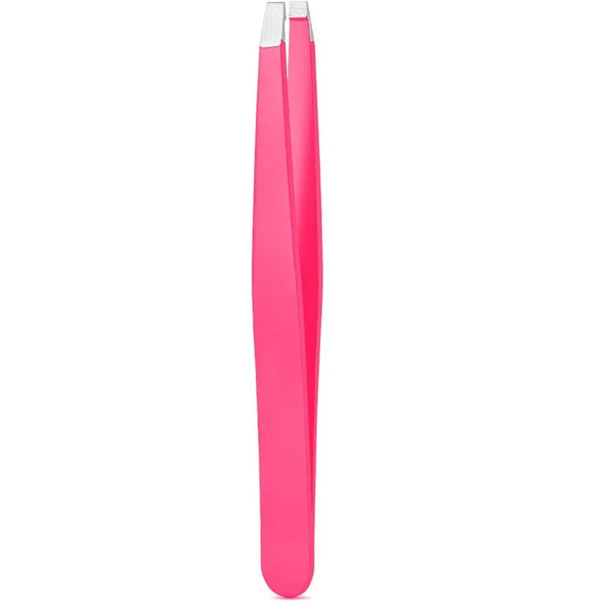 Stainless Steel Black Eyebrow Tweezer with Slant and Flat Point Beauty Tools for Eyelash Tweezer & Ingrown Hair Removal