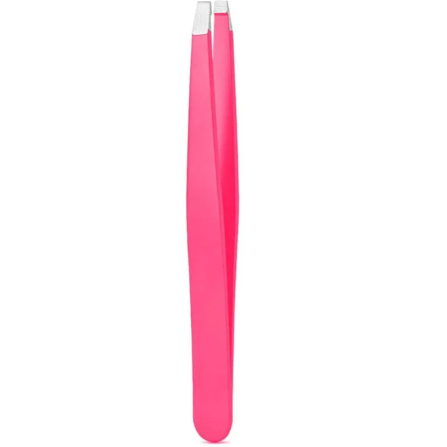 Stainless Steel Black Eyebrow Tweezer with Slant and Flat Point Beauty Tools for Eyelash Tweezer & Ingrown Hair Removal