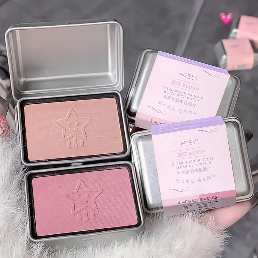 Iron box monochrome blush low saturation light pink nude pink girl clear and white