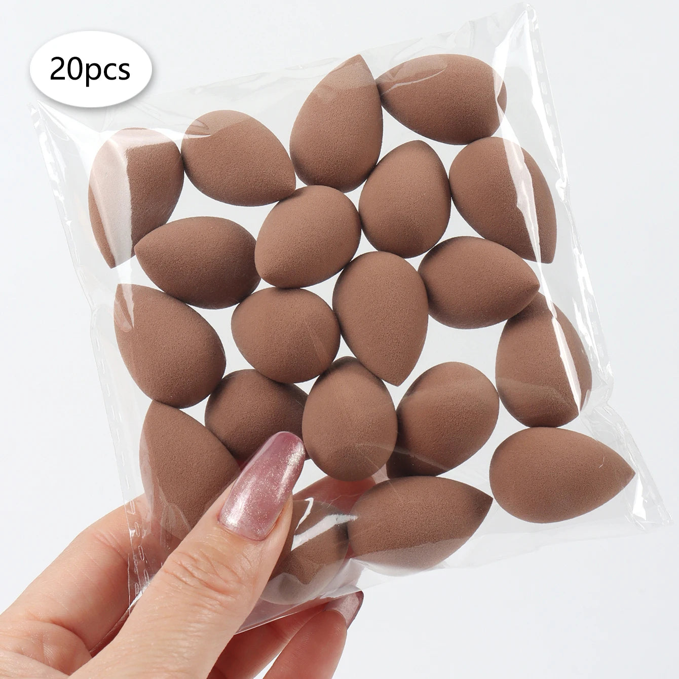 20 件装 Mini Finger Puff Beauty Cosmetic Foundation Cosmetic Sponge Makeup Blender Suitable for Cream & Powder Concealer