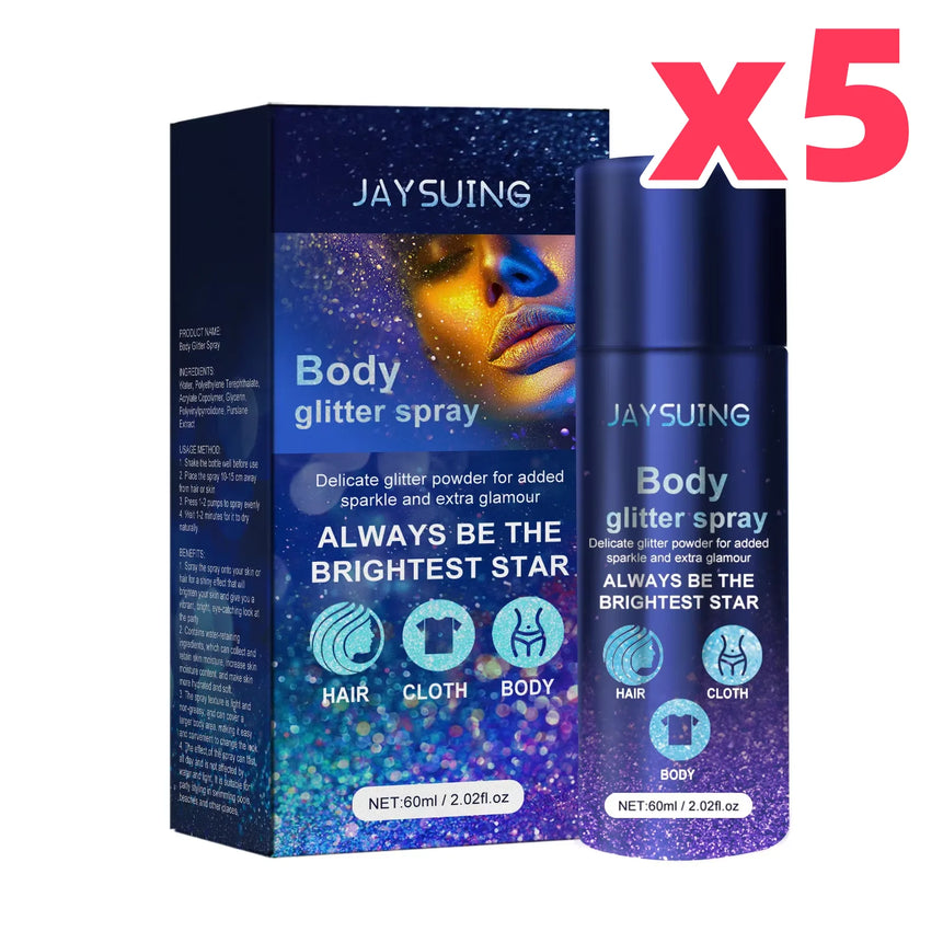 Fashion Highlighter Powder Spray Waterproof Shiny High Gloss Glitter Powder Spray Powder Makeup for Face Body Highlight Makeup