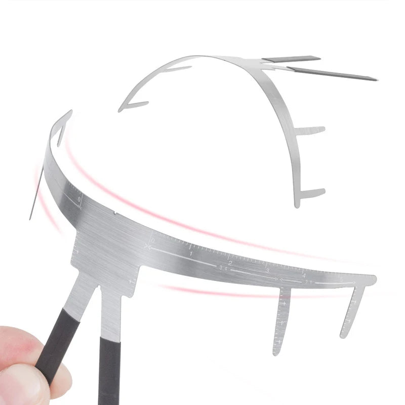 Metal Eyebrow Tattoo Stencil Ruler Microblading Balance Positioning Tattoo Measure Template Eye Brow Permanent Makeup Tools