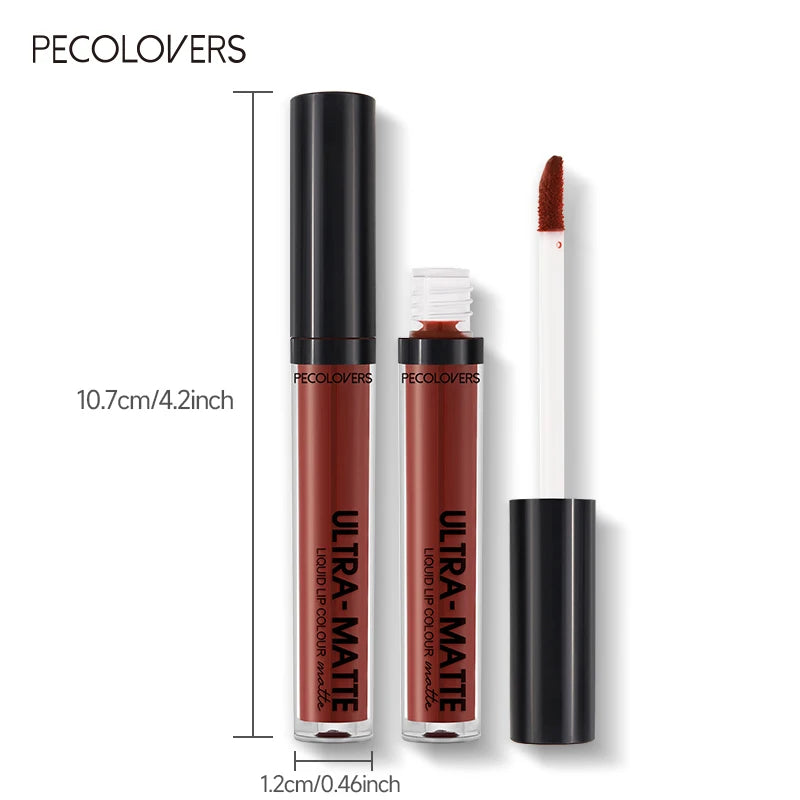 Matte Liquid Lipstick Waterproof Long Lasting Velvet Mate Nude Brown Red Lip Gloss Lint Tube Makeup Cosmetic Lipsticks Lipgloss