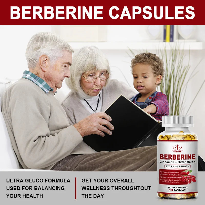 Berberine Supplement High Potency with Ceylon Cinnamon - Immune System, Cardiovascular & Gastrointestinal Function - Berberine H