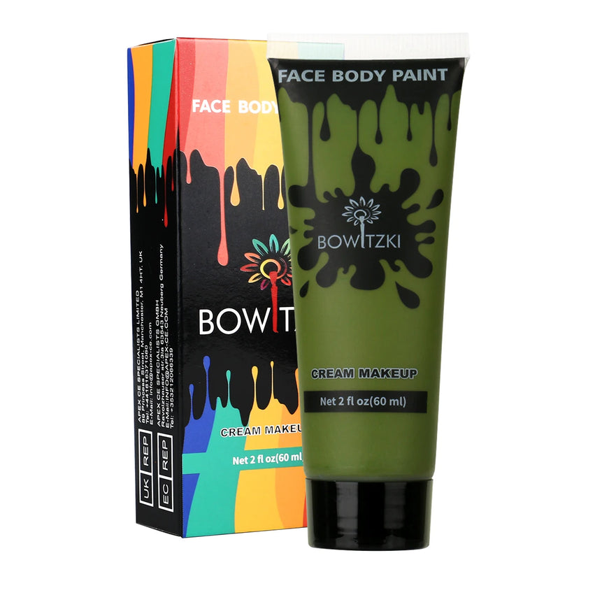 Bowitzki Face and Body Paint 2oz Cream Makeup 60ml Water Based Face Painting Special Effects For Adults Children Kids Halloween