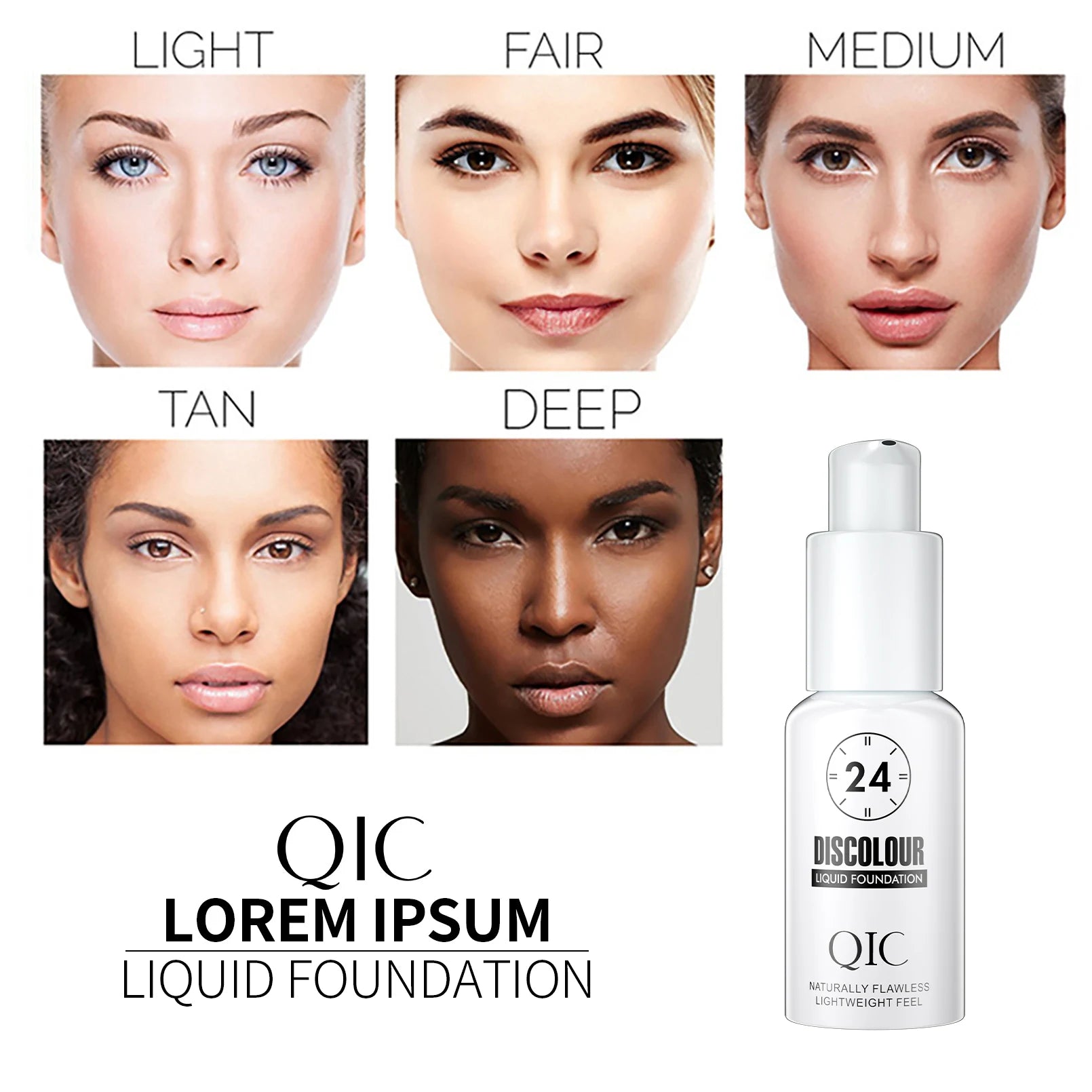 Magic Color-Changing Liquid Foundation | Soft Matte Finish, Long-Lasting, Hydrating Makeup Base, Smooth Full Coverage for All Skin Tones