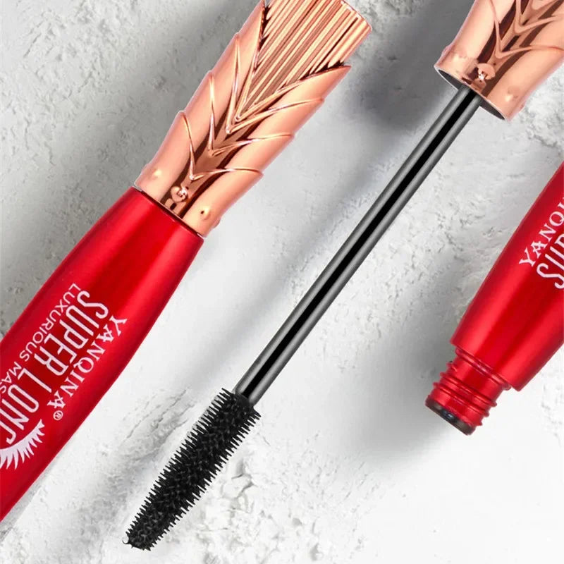 4D Silk Fiber Mascara Lengthening Waterproof Long Lasting Curling Thick Waterproof Mascara Long Eyelashes Extension Make Up