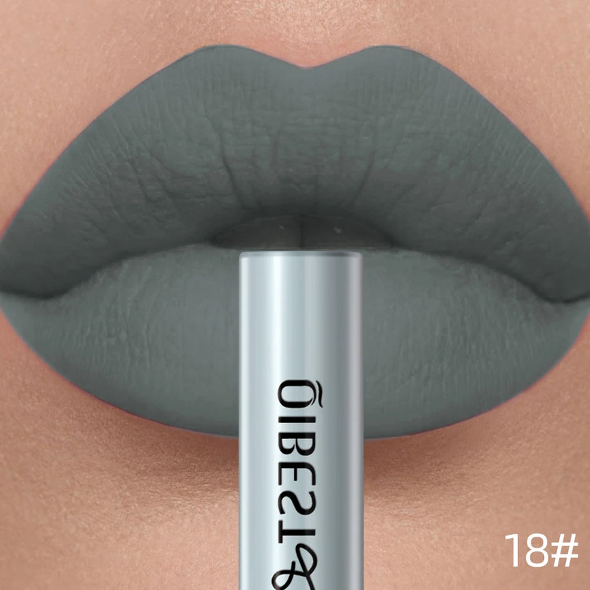 Matte Liquid Lipstick Waterproof Velvet Nude Sexy Red Lip Gloss Long Lasting Nonstick Lip Stain Makeup 24 Colors Hot Lipgloss