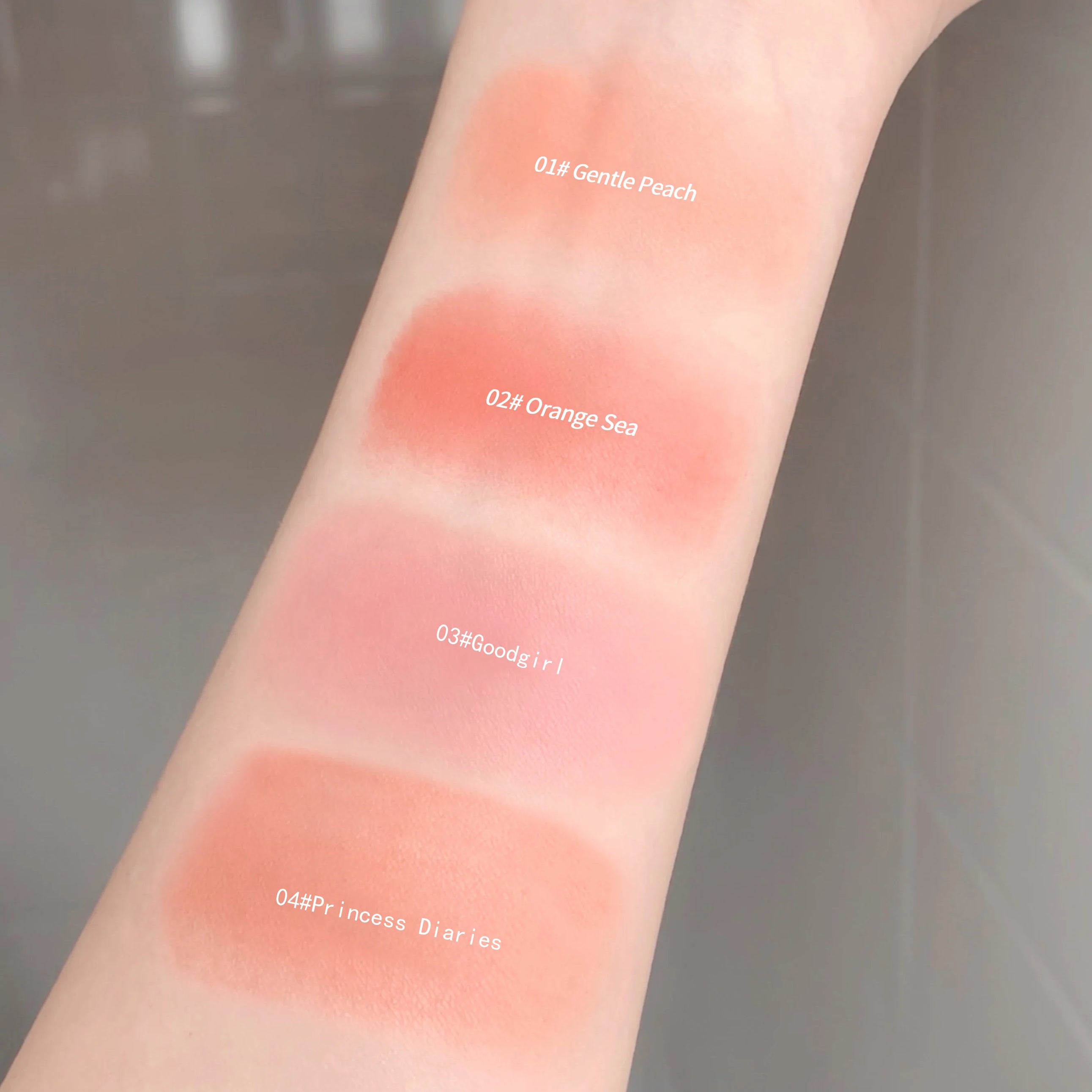 GEGE BEAR 3D Embossed Matte Blush Retro Style Silky Low Saturation Long Lasting Natural Foundation Concealer