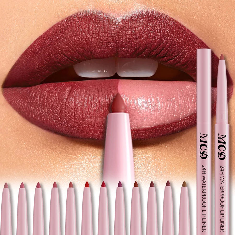 1PC Nude Brown Red Lip Liner Pencil  Outline Contour Pink Lip Tint Korean Makeup Waterproof Matte Lipstick Crayon Pen lip Balm