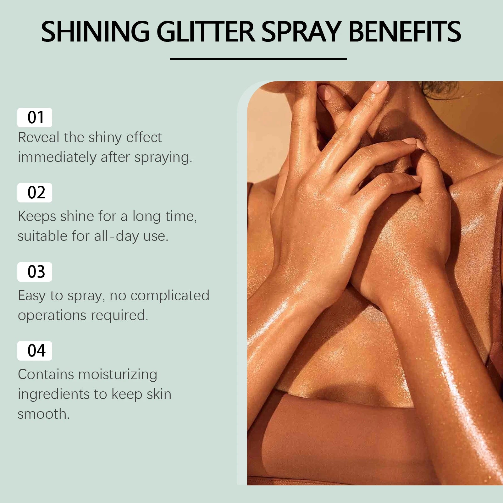 Highlighter Spray — Natural Radiant Dimension, Long-Lasting Intense Brightening, Shimmer Powder