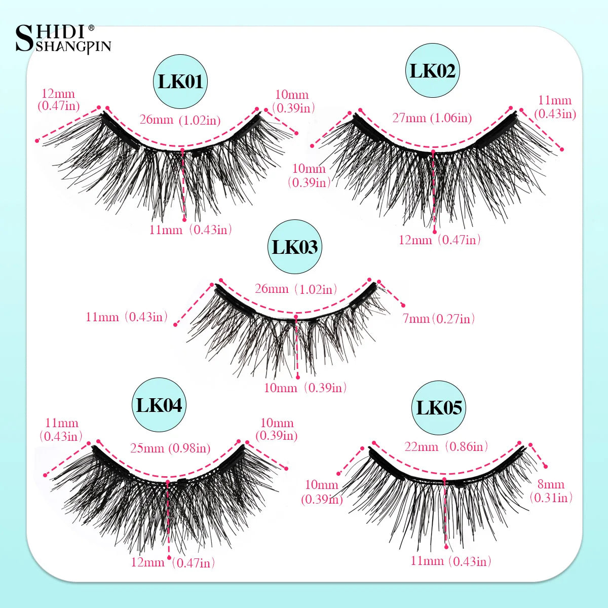 1/2 Pairs Magnetic False Eyelashes Kit Natural Curly Faux Lashes No Glue Needed Magnetic Fake Eyelash with Tweezers Makeup Tool