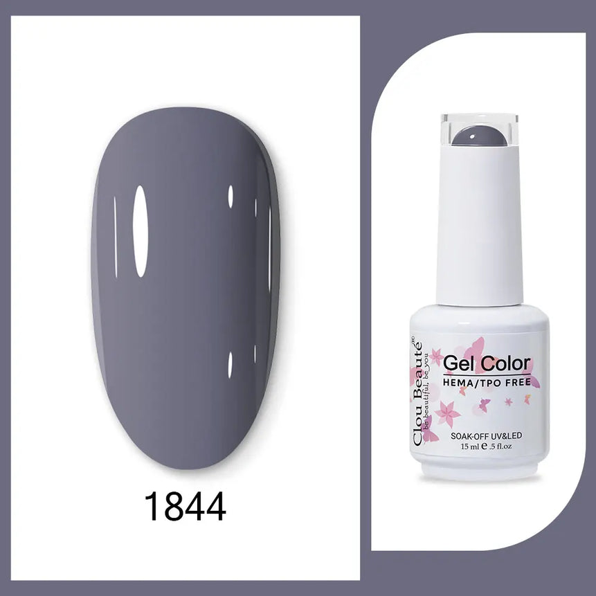 Clou Beaute 15ml Red Black White Green Neon Gel Nail Polish Base Top Coat Velvet Top 400 Colors Semi Permanent Gel Nail Varnish