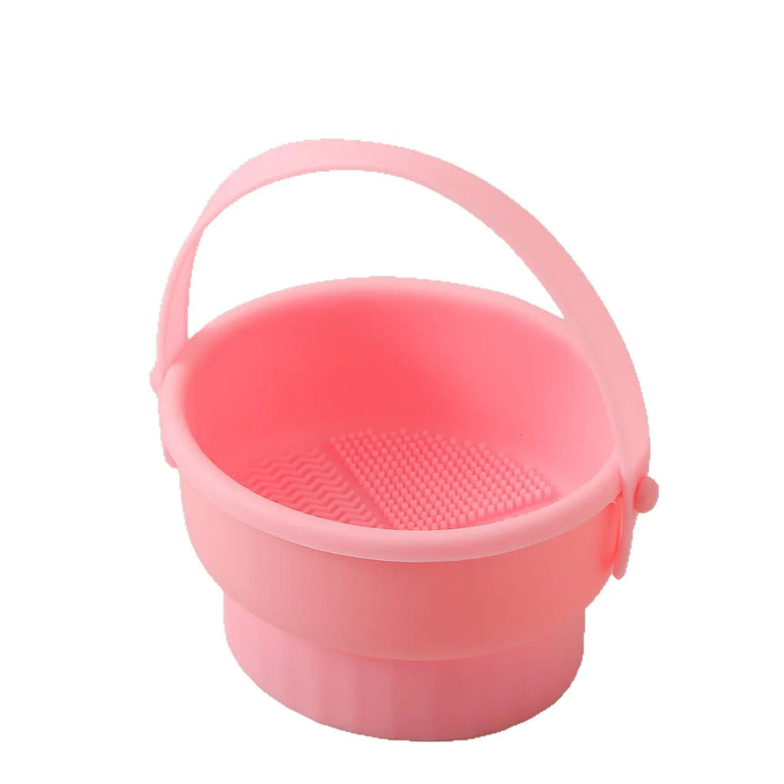 New Makeup Brush Cleaning Bowl Silicone Powder Pouch Storage Rack Beauty Egg Cleaning Artifact Drying Tool