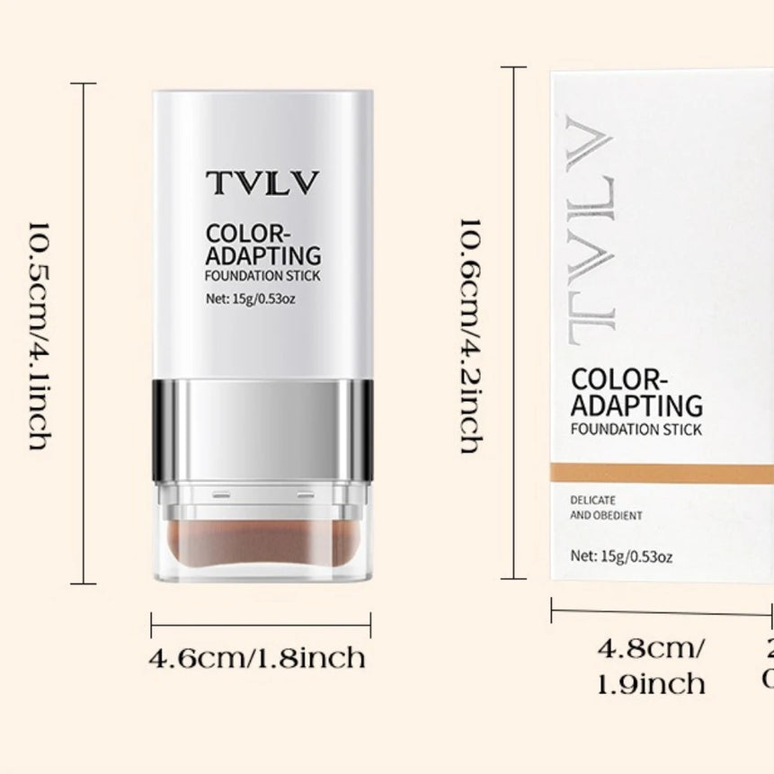 Two-in-one Color-changing Foundation Stick, Moisturizing Without Cakey Texture, Dual-head Lightweight and Smooth Foundation