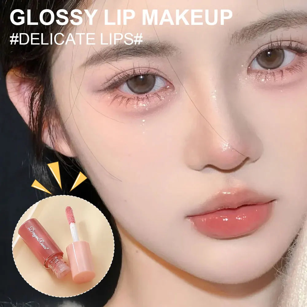 Twelve-Piece Lip Gloss Set, Water-Glossy Mirror Shimmer Lip Gloss, Moisturizing Lip Gloss, Non-Fading, Easy to Apply, Long-Lasting Makeup Effect Lip Gloss Set
