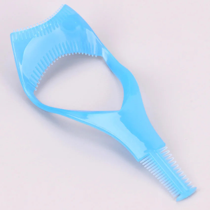 Portable 3 In 1 Eyelash Makeup Tool Mascara Stencils Shield Guard Curler Practical Beauty Lash Curling Comb Eye Makeup Aid Tool