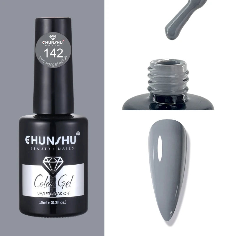 CHUNSHU 10ml Gel Nail Polish Soak Off Semi-Permanent Varnish Professional Salon UV LED Nails Art Gel No Smell All Seasons Colors
